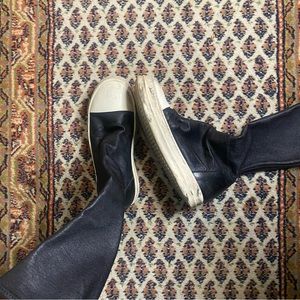 Rick Owens DRKSHDW Mid Calf Ramones Sock Shoes Authenticated